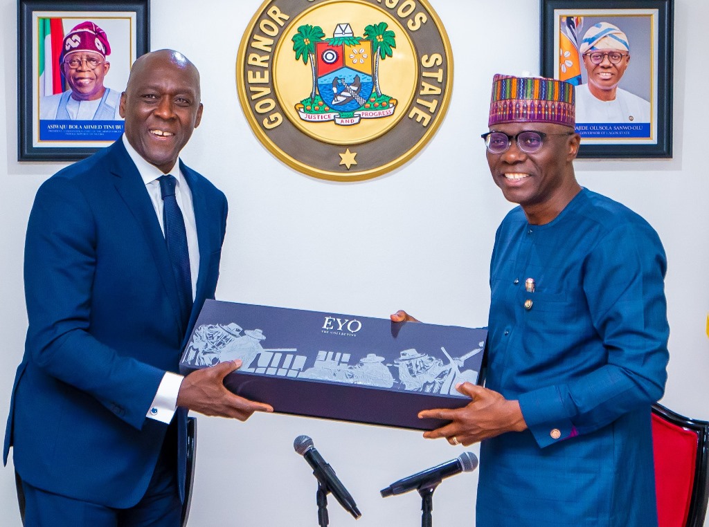 GOV. SANWO-OLU MEETS MANAGING DIRECTOR OF INTERNATIONAL FINANCE CORPORATION (IFC), MR. MAKHTAR DIOP AT LAGOS HOUSE, MARINA